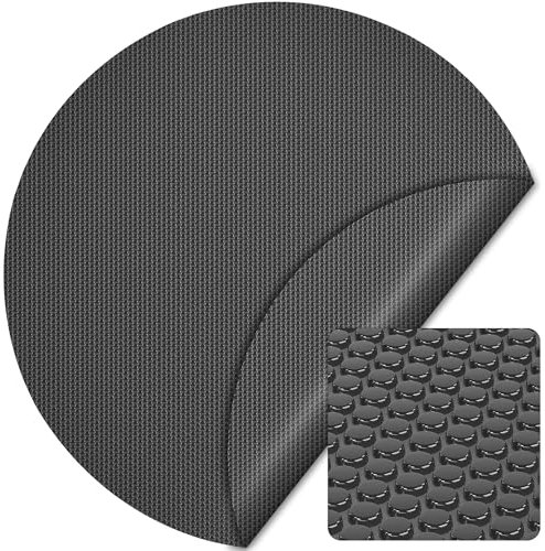 Wiltec Pool Solarfolie Ø 5 m, schwarz, Poolheizung aus 120 µ starkem PE Film, Poolabdeckung Poolplane Solarplane rund