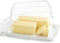 Lifewit Beurrier 250g, Beurrier Plastique, Boite a Beurre pour Frigo Blanc, Butter Dish avec Couvercle, Organisateur Frigo, Boite Rangement Frigo Transparent, Rangement Cuisine