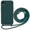 Beajew Silikon Handyhülle für iPhone XR Hülle mit Band, Silikon Necklace Handyhülle mit Abnehmbar Kordel zum Umhängen Stossfest Bumper Handy Schutzhülle, Dunkelgrün