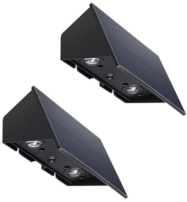 Lumisky 2 x Solar-Wandleuchte, LED, weiß, 2 x Blinky, Höhe 18 cm