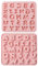 Stiesy 2Pcs Pink Letter Silicone Moulds Uppercase Alphabet Letters Moulds English Letter Casting Moulds for Chocolate Soap Cupcake Cookies Decor