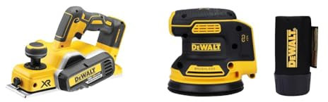 DEWALT Rabot Brushless XR 18V sans Batterie ni Chargeur DCP580N-XJ - Coffret TSTAK & Ponceuse excentrique DEWALT DCW210N 125 mm (Machine nue)