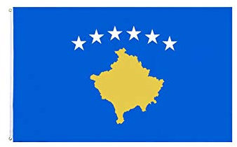 Stormflag Bandiera Kosovo 3x5ft/90x150cm 90g di poliestere 2 occhielli,1 Occhiello in Ogni Angolo, in metallo e Doppio ago
