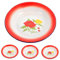 CONGARTENO 4pcs Retro Enamel Serving Plates Vintage Flower Design Round Enamelware Dishes for Family Gatherings High Temperature Resistant Easy Maintenance for Camping and Parties