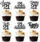 Sotpot 30 Pack 21st Birthday Cupcake Toppers Hello 21 Cheers to 21 Years Cupcake Picks for 21st Birthday Anniversary Party Cake Decorations Black Glitter