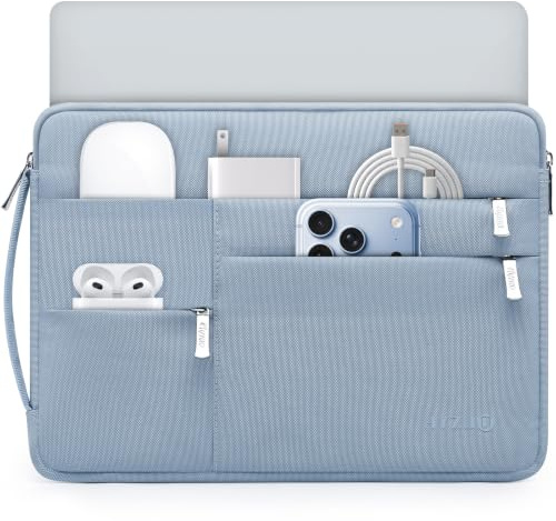 HYZUO 13 Inch Laptop Case Sleeve Bag for MacBook Pro/Air 13 M5, Pale Blue | for MacBook Air 13 A3449 M5-M1 2026-2018, MacBook Neo 13, MacBook Pro 13 M2 M1 2026-2016, iPad Air/Pro 13,Surface Pro,XPS 13