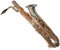Karl Glaser Bariton Saxophon, versilbert Messing Klappen, mit Koffer