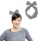 Oblique-Unique® Haarband Stirnband Bunny Ohren Punkt Streifen Band Haarhalter für Damen und Mädchen - Farbe wählbar - (Schwarz Weiß)
