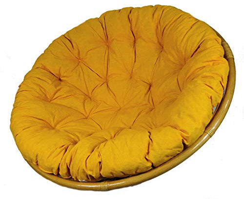 Rattani - Polster, Kissen, Auflage, Ersatzpolster für Rattan Papasansessel, Stoff Uni Living 247 D 120 cm, Made in EU