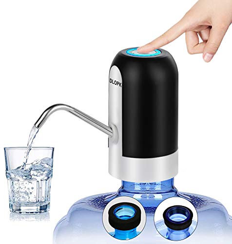 Dispensador de Agua,DLOPK Dispensador de Bomba de Agua Distribuidor de Carga USB, extraíble y Conveniente para Usar en Agua embotellada (Negro)