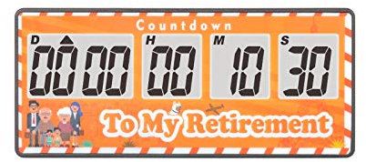 Jayron Retirement Timer 9.999 Tage Digitale Countdown-Uhr Laute Alarme,Magnet Adsorption Stoppuhr Timer Batteriebetrieben Austauschbar,für Event Reminder Schwangerschaft Hochzeit(Gelb)