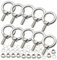 Floyutin Bullone ad occhiello M6 in acciaio inox da 14 mm, lungo anello maschio filettato vite di sollevamento con dadi rondelle, 10 pezzi