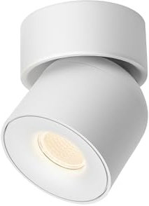 Aisilan White Ceiling Spotlights LED Dimmable 7W Warm White Rotatable Kitchen Spot Lights 360° Adjustable Single Ceiling Spot Lights for Kitchen, Living Room, Bedroom, Stairs, Corridor, Lounge