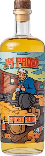 The Custom Spirit Co. 114 Proof Spiced Rum | Navy Strength | High Proof 70cl Bottle | Caribbean Rum with Vanilla, Cinnamon, & Tonka Bean | Premium Quality for Cocktails & Sipping (114 Proof, 70cl)
