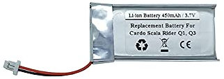 Batterie de rechange 450 mAh 3,7 V pour casque Bluetooth Cardo Scala Rider Q1, Q3