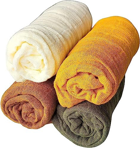Pippi Babywear Mulltücher 4er Pack Spucktücher GOTS Bio Musselin Windeln (Cornfield)