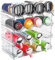 Water Bottle Organizer for 30 OZ Stanley Water Bottle, 4-Tier Stackable Tumbler Organizer & Clear Wine Rack, Water Bottle Organizer for Cabinet Pantry Kitchen Organizers and Storage, Hold 16 Bottles