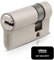 GERCAR Pro Profil-Zylinder 30/10 Halbzylinder - Schließzylinder aus Messing Vernickelt - Garagentorschloss - inkl. 5 Schlüssel - Garagentor - Länge: 40 mm, A:30 B:10-1x