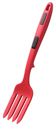 Fourchette de cuisine flexible en silicone - Grande fourchette de cuisine - Fourchettes à salade en silicone - Accessoires de cuisine pour la cuisson en silicone - Fourchettes de cuisson antiadhésives