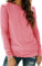 TrendiMax Damen Langarmshirt Lässiges Basic T-Shirt Einfarbig Langarm Oberteile Tunkia Tops Casual Bluse Rundhals Tee Shirt (L, Lila)