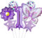 DazzJoy Schmetterlinge Deko 1. Geburtstag Mädchen, Luftballons 1. Geburtstag Mädchen Deko, Schmetterling Geburtstagsdeko 1 Jahr Mädchen, 1 Jahr Geburtstag Mädchen, Erster Ballon 1 Geburtstag Mädchen