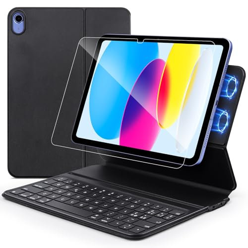 Cover con Tastiera iPad A16 11a Generazione 11 2025/iPad 10a Generazione 10.9 2022,Ultra Sottile Custodia con Tastiera Bluetooth Magnetica Italiana QWERTY per iPad 10a/11a Generazione, Nero