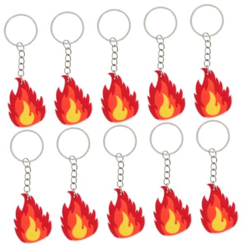 Feuerwehr Schlüsselanhänger 10 Stück aus PVC Praktische Geschenkidee