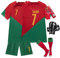 Maglia da calcio per bambini, n° 7, maglia da calcio, maglietta da calcio, pantaloncini e parastinchi set esterno per ragazzi, H107, 24(8-9 Jahre)