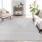 Hawthyhome Teppiche Wohnzimmer Schlafzimmer, Moderne Muster Waschbarer Kurzflor Teppich, Anti-Rutsch Unterseite, Flauschig Weich Teppiche,Grösse:240x300cm, Farbe:Graue Streifen