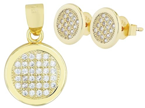 Akzent 925 Sterling Silber Schmuckset für Damen, Hochwertig & Hautverträglich