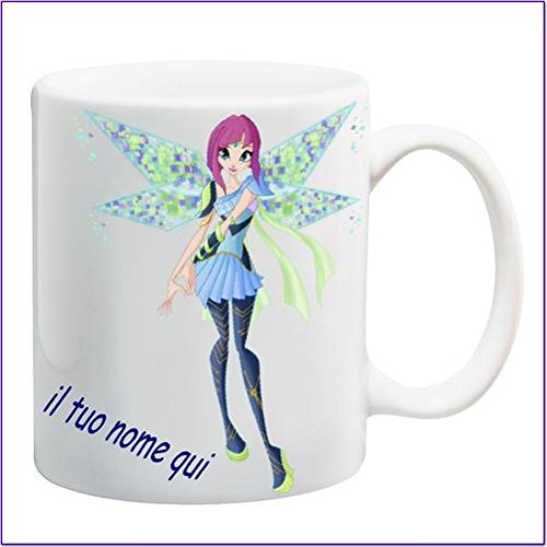 My Cust MUG TAZZA,FATA TECNA,PERSONALIZZATA CON NOME FRASE O FOTO - IDEA REGALO ADATTA A WINX