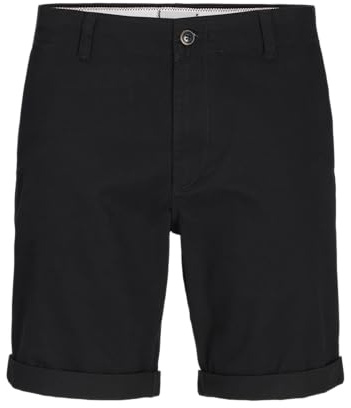 JACK & JONES Herren Jpstdave Jjchino AKM Chino-Shorts 12182549,Schwarz,M