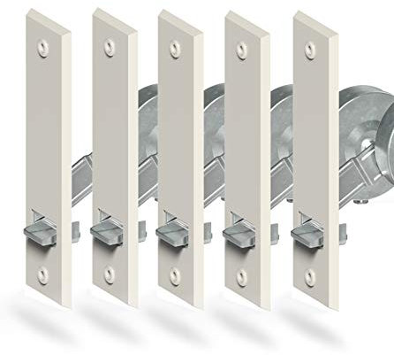 markiso® 5 Stück Rolladen Gurtwickler unterputz Farbe Standardweiß, Rollladen Aufwickler Lochabstand 160mm für Maxigurte bis 23mm, Einlassgurtwickler inkl. 5 Abdeckungen