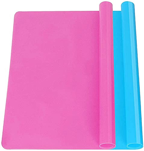 YMJD 2 pz Grandi Tappetino Antiaderente in Silicone per Artigianato, Foglio per Gioielli Artigianali Stampi in Resina Colata Mat 40cm*30cm