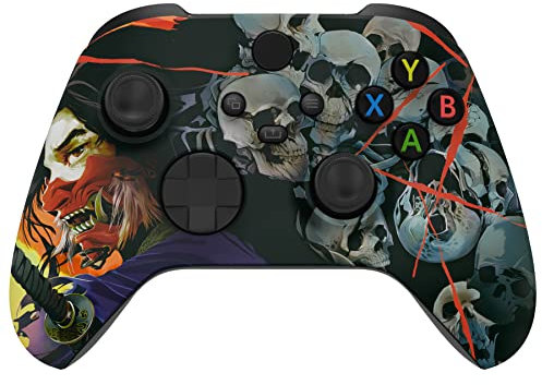eXtremeRate Coque Personnalisée pour Xbox Séries X/S, Coque Shell Avant pour Xbox Séries X/S Manette, Fantôme de samouraï