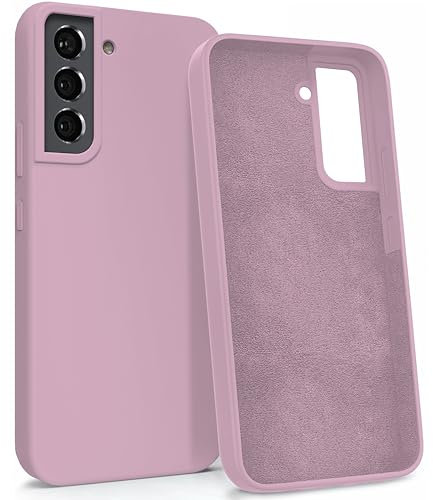 MyGadget Custodia per Samsung Galaxy S22 - Hardcase con Strato Microfibra & Cover Silicone Resistente - Protezione Antigraffio & Antiurto - Rosa