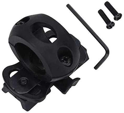 WarmHeartting 30mm Tactical Helmet Flashlight Holder Mount Torch Clamp Clip Bracket Fit FAST MICH Helmet ARC Rail Airsoft Helmet Accessories