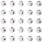 FASHEWELRY 50 perline cubiche in silicone 12 x 12 mm bianco lettera cubica A E I O U perline vocali per braccialetti fai da te, collane e collane con foro da 2 mm