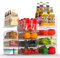 Finew Fridge Organiser Set of 12 (4 Small / 4 Medium / 4 Large), Stackable Storage Bins, Clear Kitchen Organisation Containers for Pantry, Cupboards, Refrigerator, Bathroom - BPA Free