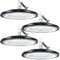 ZXICH 300W UFO LED High Bay Light, Hallenstrahler 45000LM, 6000K Kaltweiß UFO LED Werkstattlampe, IP65 Wasserdichte Industrielampe High Bay Licht für Fabriken,Garage,Lagerhaus (4 Pack, 300W)