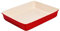 Bandeja de Asado Antiadherente Bandeja de Horneado de Acero al Carbono Bandeja Profunda para Hornear Temática Navideña para Pastas Pan Pavo Pollo Filete Carne de Res Mariscos etc Rojo 34.8x24.9x6.4cm