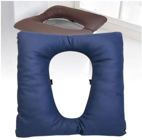 Toilet Chair Anti-Bedsore Cushions, PU Shower Chair Seat Pad Thick Cotton Soft Pad For Bedside Commode Seat Toilet Chair Waterproof Shower Seat Wheelchair For Elderly Bedridden