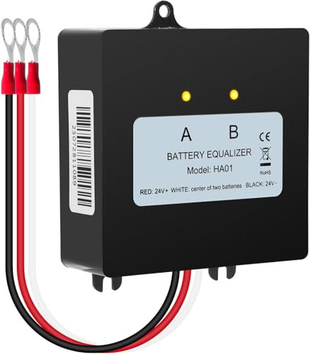 DEWIN Batteria Equalizer 24V, Batteria Equalizer Equilibratore Bilanciatore di Batteria Impermeabile IP67 Solare Bilanciatore Batteria per Litio Piombo Acido Caricabatterie HA01