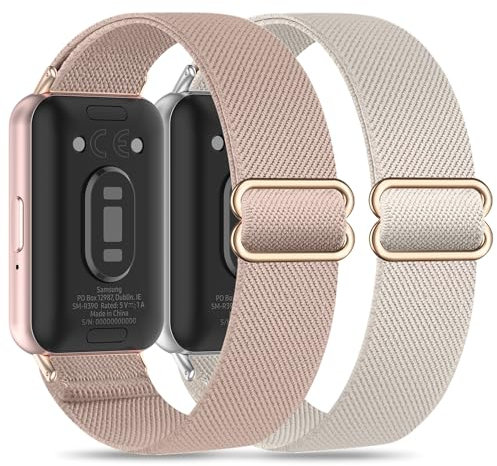 EverAct Correa elástica compatible con Samsung Galaxy Fit 3 Pulsera de repuesto para Samsung Galaxy Fit 3 SM-R390 Nylon Correa de repuesto Deporte Correa de reloj de pulsera para hombre, Nailon