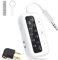 Émetteur Audio Bluetooth 2 en 1, 25H d'Autonomie Transmetteur Récepteur Jack 3.5mm, Adaptateur Bluetooth pour Casque Avion/Stéréo Domestique/Voiture