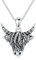 VONALA Hochland Kuh Halskette 925 Sterling Silber Schottische Highland Kuh Anhänger Halsketten Tier Vintage Schmuck Geschenke für Ladies Damen Männer