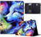 TEDTIKJT Custodia per Samsung Galaxy Tab A 10.5 2018 Cover SM-T590 T595 Tablet - Libro PU Pelle con Supporto, Flip Protezione, Lupo Stellato
