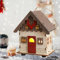 Weihnachtsdeko Holz Haus mit LED Leucht Beleuchtet,DIY Weihnachtsdorf Häuser Winterdorf Weihnachtlicher Zierschmuck Tischdeko Miniatur Haus Deko Weihnachtsartikel Weihnachtsschmuck (06)