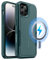 MOBESV Magnetisch Hülle für iPhone 14 Pro 6,1 Zoll, Handyhülle kompatibel mit MagSafe, Matte Stoßfeste Cover, Tannengrün
