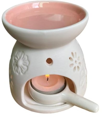 Wachsschmelz-Ölwärmer – Aromatherapie-Keramik-Wachsbrenner, Keramik-Kerzenlöffelbrenner | Kompakter Wachsschmelzbrenner mit Keramikoberfläche, vielseitiger Brenner für ätherische Öle und Wachs für Aro
